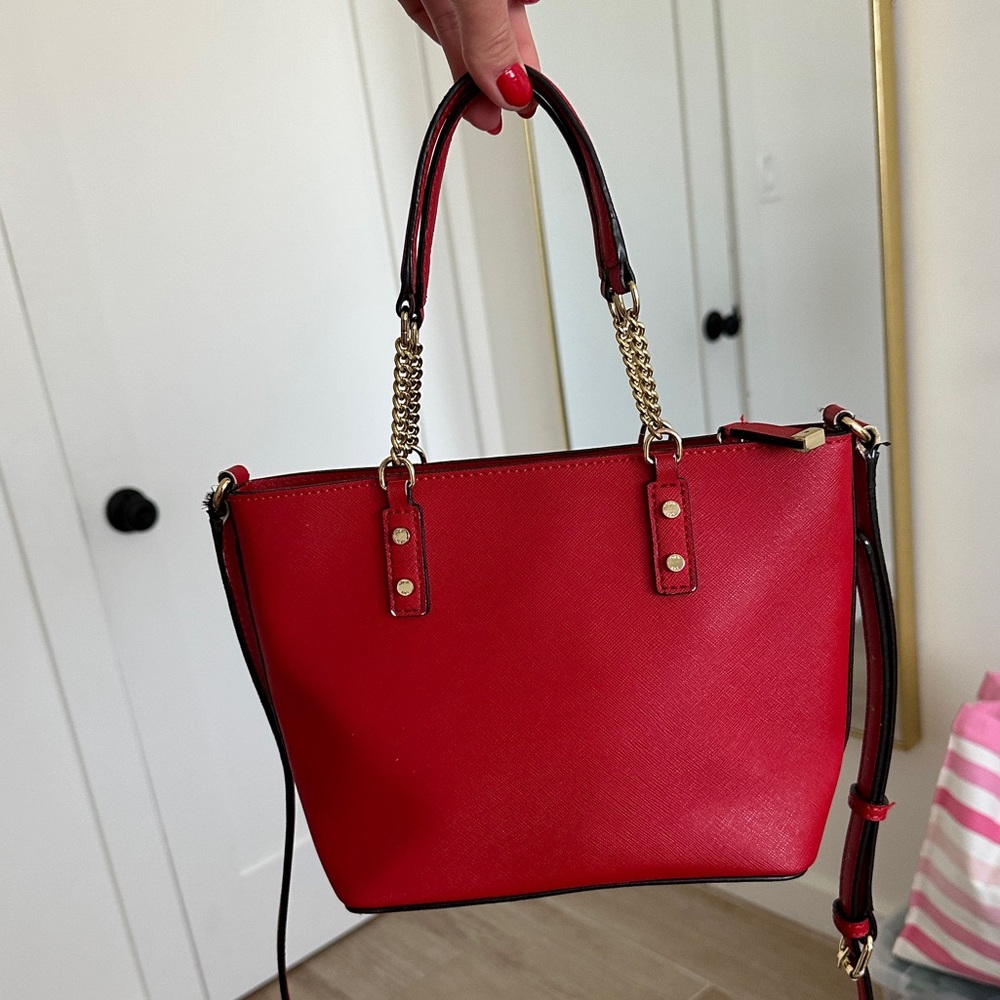 calvin klein red cross body mini tote bag - Picture 2 of 4